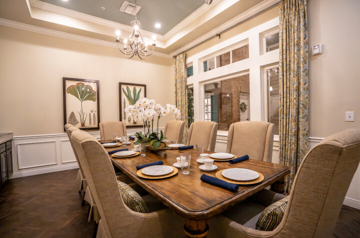 Elegant Private Dining Room at a Memory Care in Abilene Texas Elegant Private Dining Room at a Memory Care in Abilene Texas