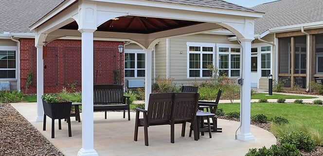 Courtyard in Main Street Nursing Home
